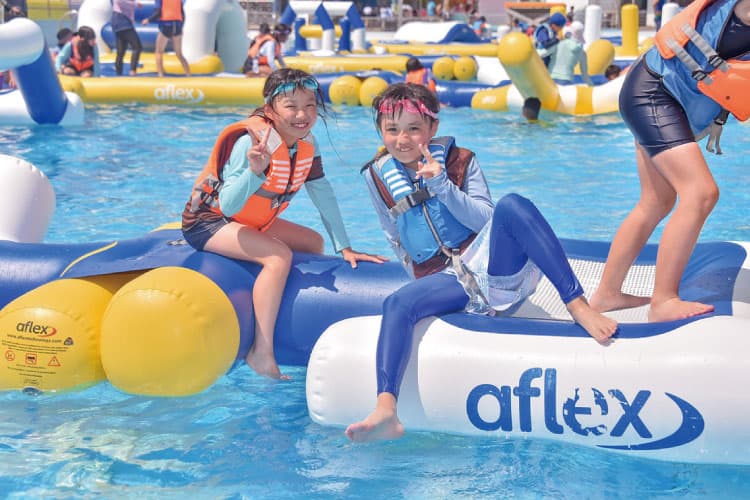 千葉県最大級のプール◎蓮沼ウォーターガーデン＆清水公園“水上アスレチック”満喫ツアー