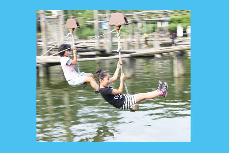 千葉県最大級のプール◎蓮沼ウォーターガーデン＆清水公園“水上アスレチック”満喫ツアー