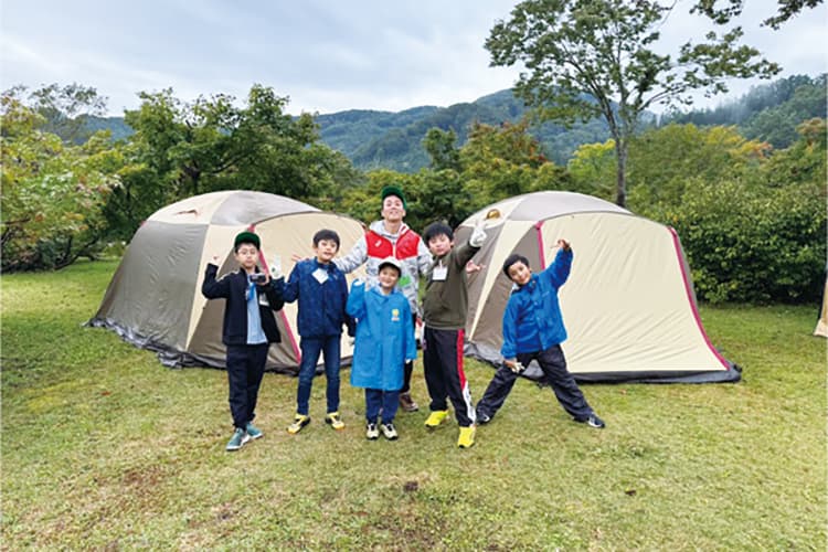 大自然の中でアウトドア体験◆そらまめ秋の本格キッズキャンプ in無印良品 津南キャンプ場