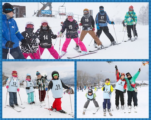 スキー　チーム滑走