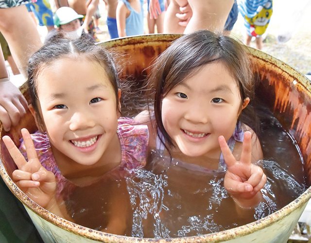 ドラム缶　風呂　女子 