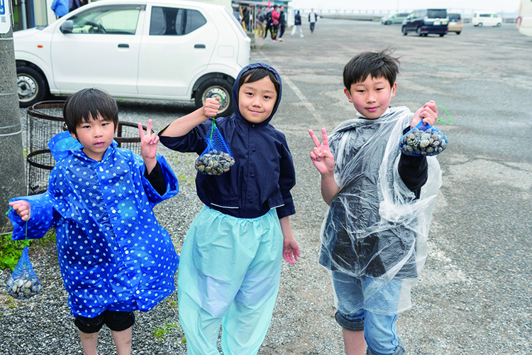 あさりが取れたね