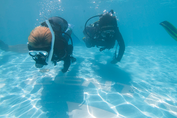 ダイビングの訓練