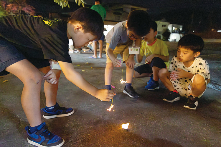 夜の時間は花火★