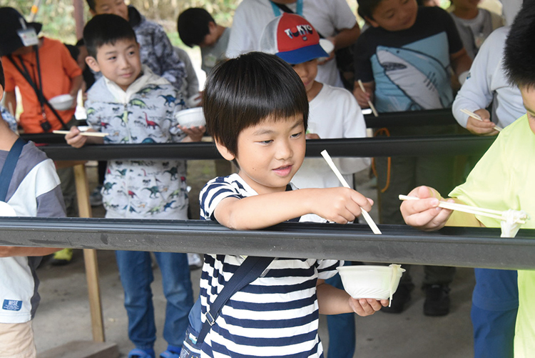 流しそうめん体験